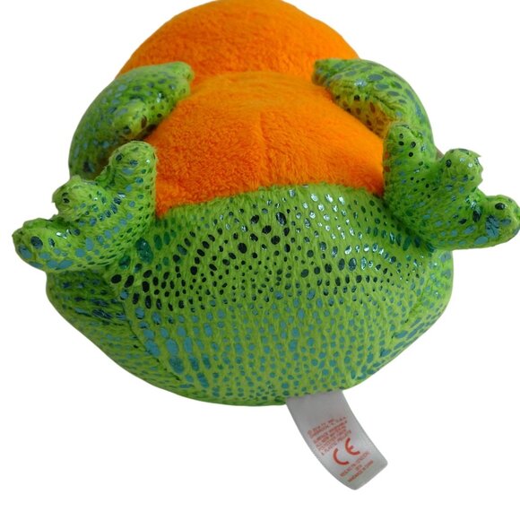 Ty Beanie Babies Boos Speckles Frog 2014 Green Orange Stuffed Animal Plush Toy - Picture 4 of 12